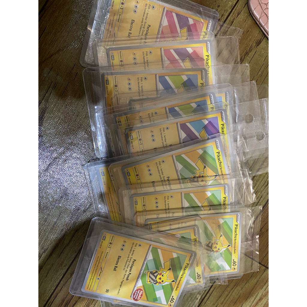 Kartu Pokemon Pikachu Batik 5 set SEALD