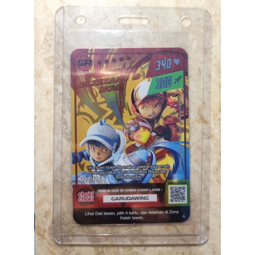 Kartu Boboiboy Blizzard & Nova Official Choki-choki