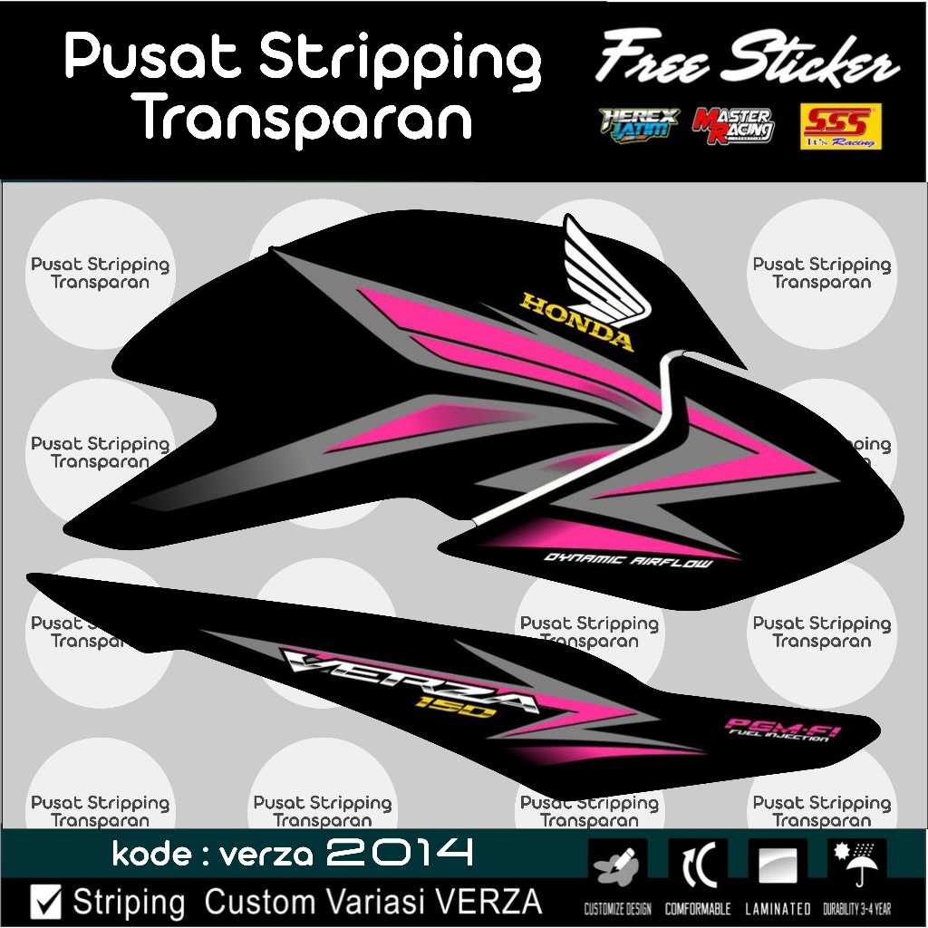 Striping Verza 2014 Variasi Custom Sticker Verza HOLOGRAM murah Kode VR02
