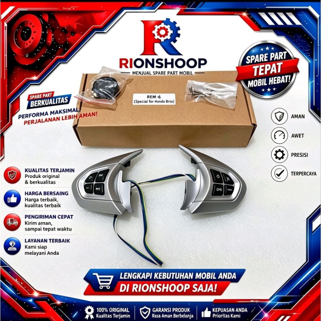 Tombol remote audio stir HONDA BRIO Original