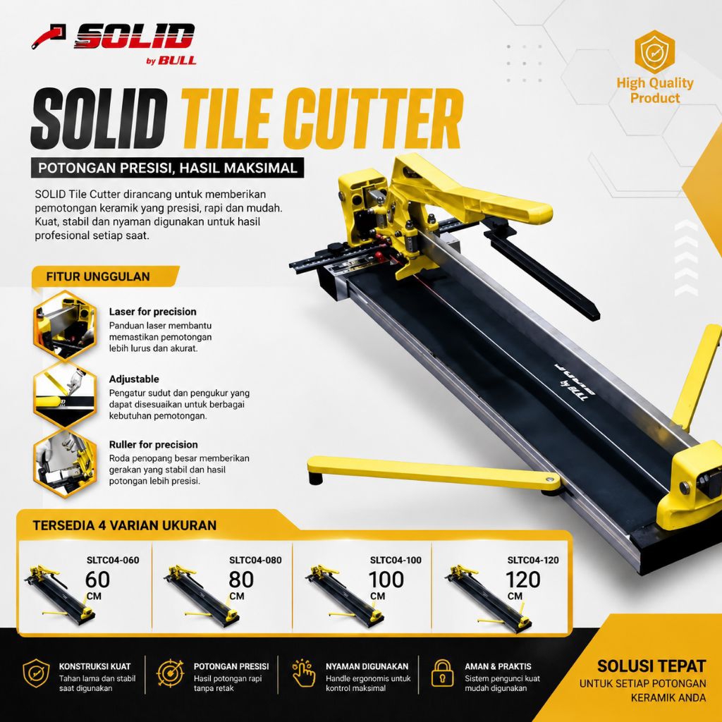 SOLID Meja Potong Granite Keramik 100cm Laser Manual Tile Cutter New SLTC04 - 100