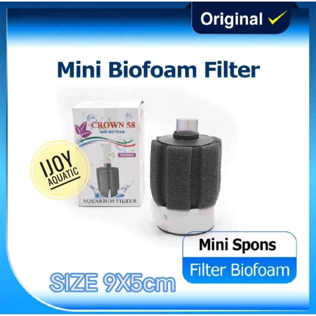 BIOFOAM CROWN 58 biofoam mini sponge busa filter akuarium