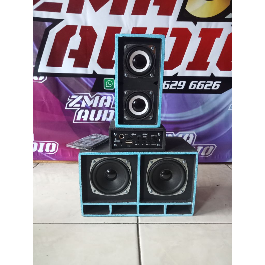 Paket Miniatur Sound System Karaoke type Box mini scoop & Line Array