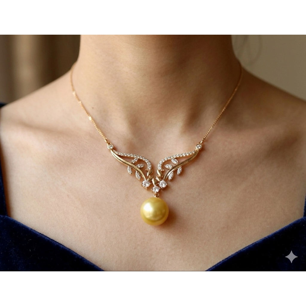 KALUNG WANITA MUTIARA LOMBOK  MUTIARA LAUT ASLI GRADE A MUTIARA ASLI JEWELRY PERHIASAN