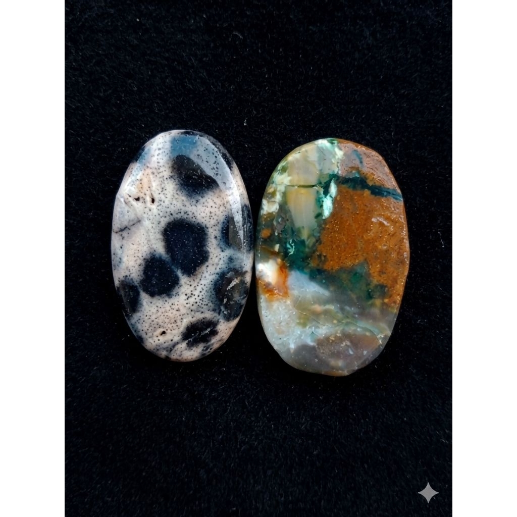 Dua Bahan Batu Akik Garut Asli Motif