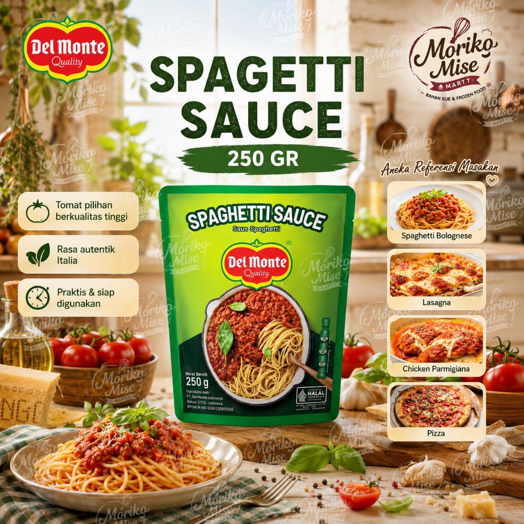 [ DEL MONTE Spagetti Sauce ] 250 gr / Saus Spagetti Delmonte Bolognese Halal