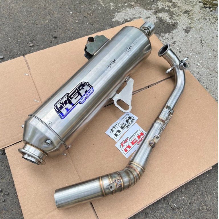 KNALPOT STANDART RACING ORIGINAL FAST KEA IN OUT 38MM FULL STAINLESS ALL MOTOR MATIC PCX NMAX VARIO