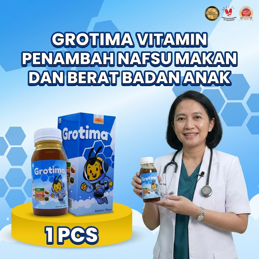 MADU ANTARIKSA / GROTIMA MADU PENAMBAH NAFSU MAKAN BERAT BADAN KECERDASAN ANAK 100% ORIGINAL SUPLEME