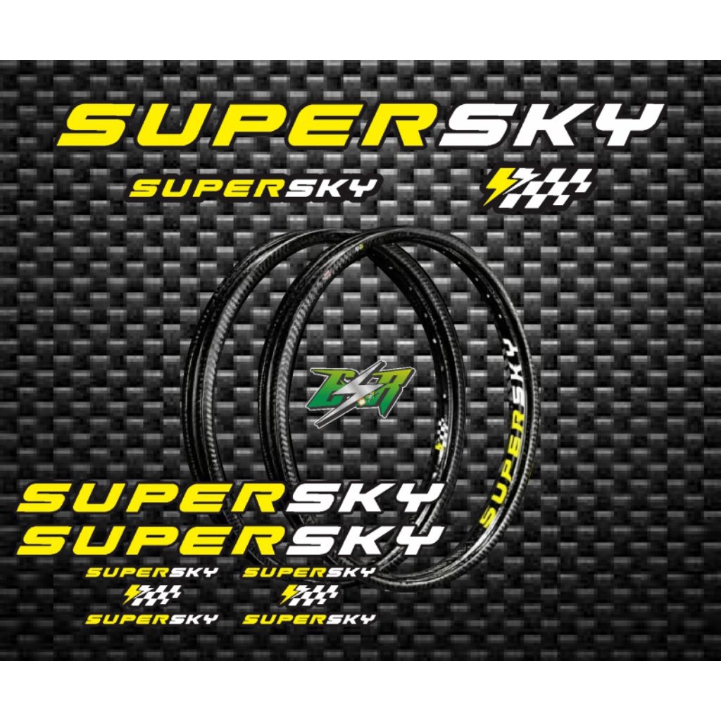 Setiker Veleg Racing Supersky Carbon Rim Khusus Untuk Veleg jari" Ring 14 Dan 17 . Semua Jenis Warna