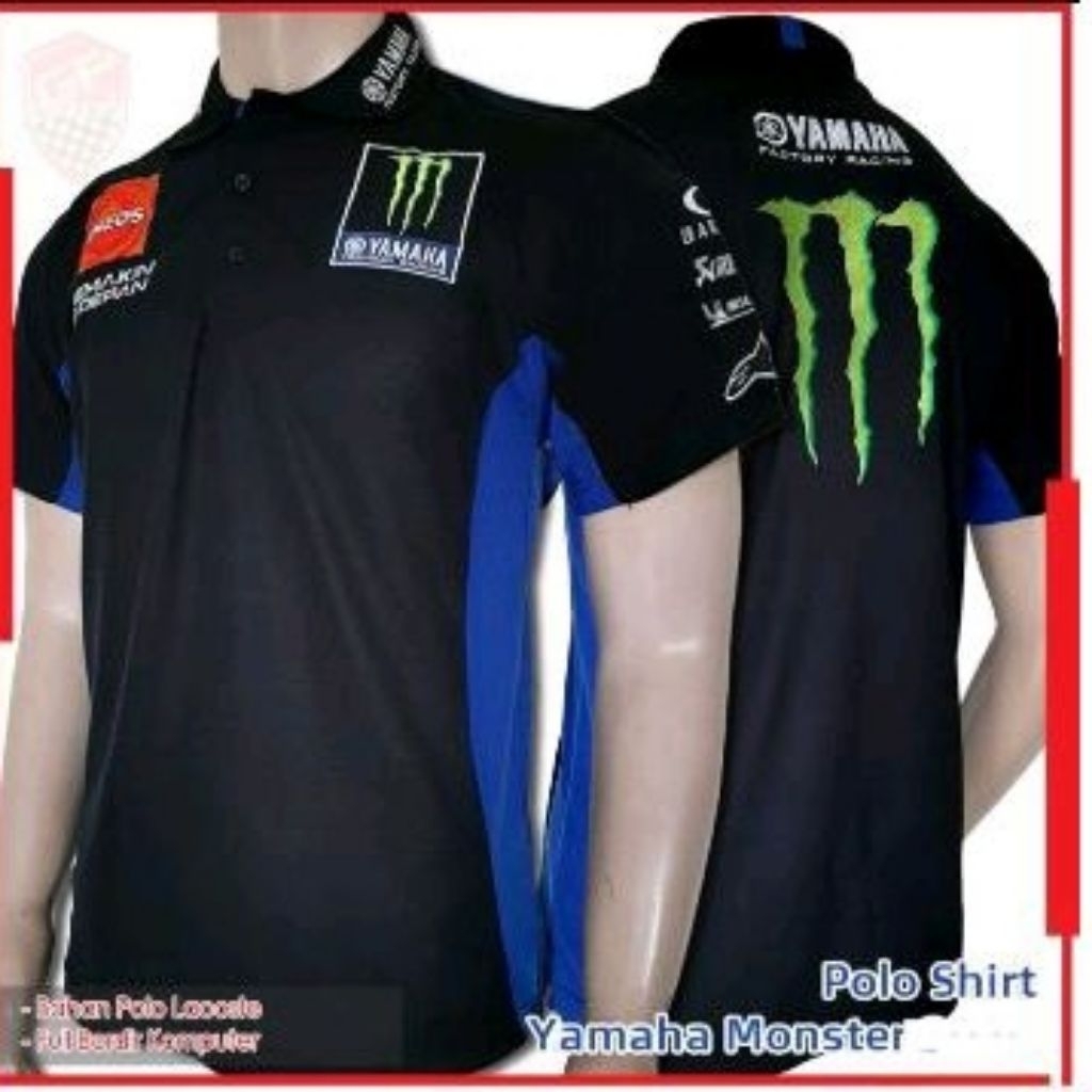baju polo shirt motogp yamaha monster