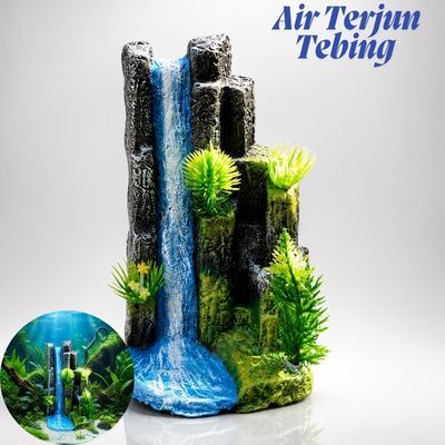 Hiasan Aquarium Air terjun Tinggi Aquascape