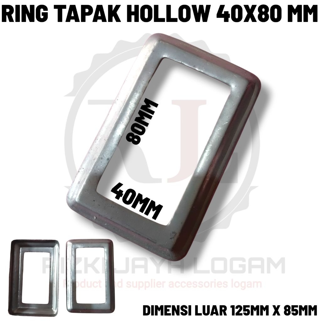 Ring tapak hollow 40x80mm Ring kaki hollow minimalis ornamen pagar besi