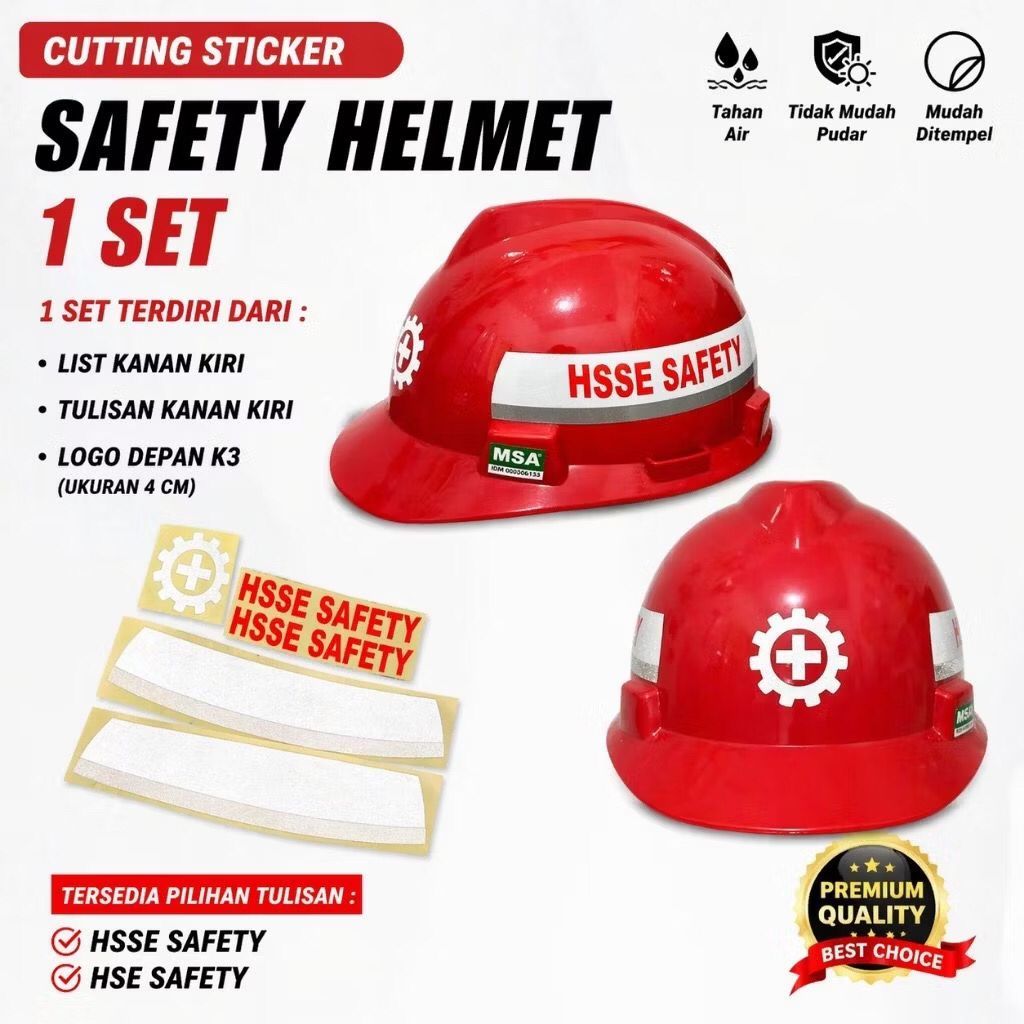 CUTTING STICKER HSSE HELM SAFETY PROYEK CUSTOM