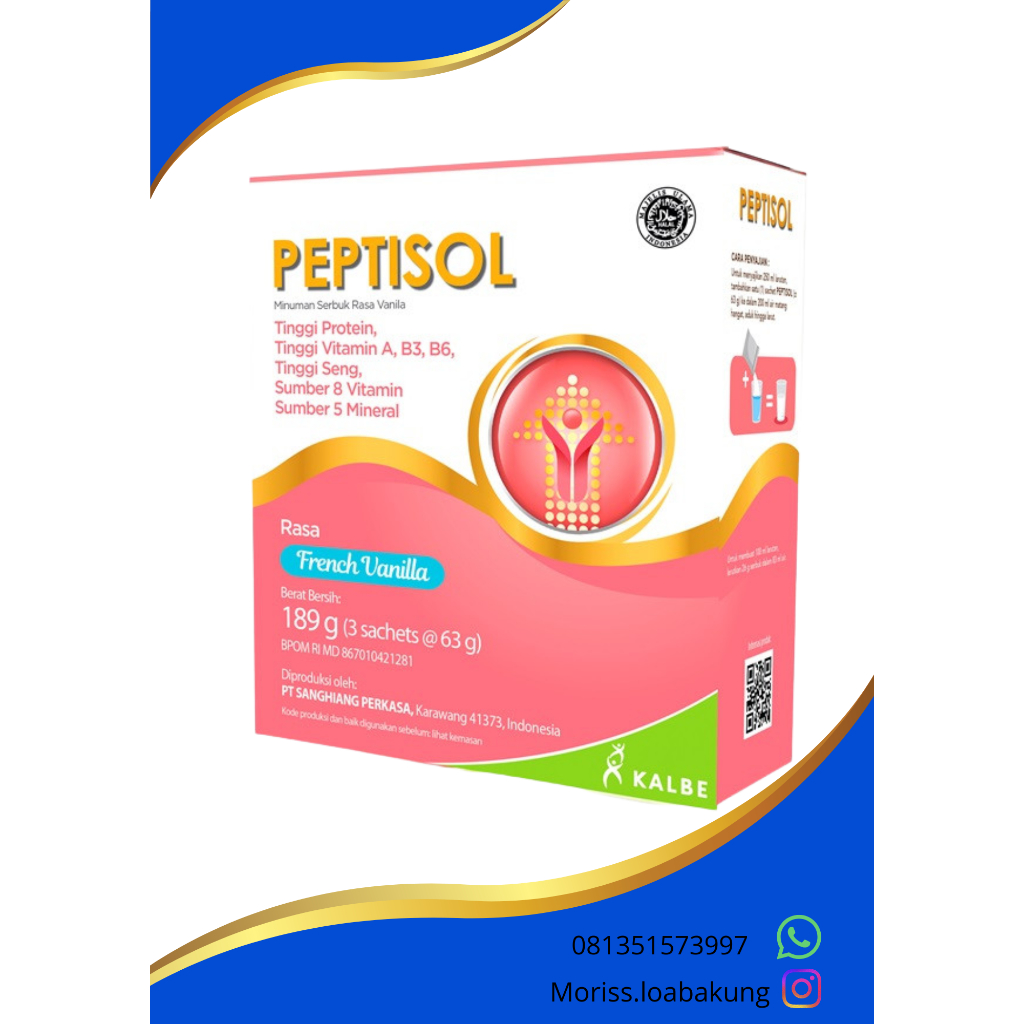 Peptisol 189 gr - Vanila, Susu Formula Tinggi Protein untuk Pemulihan