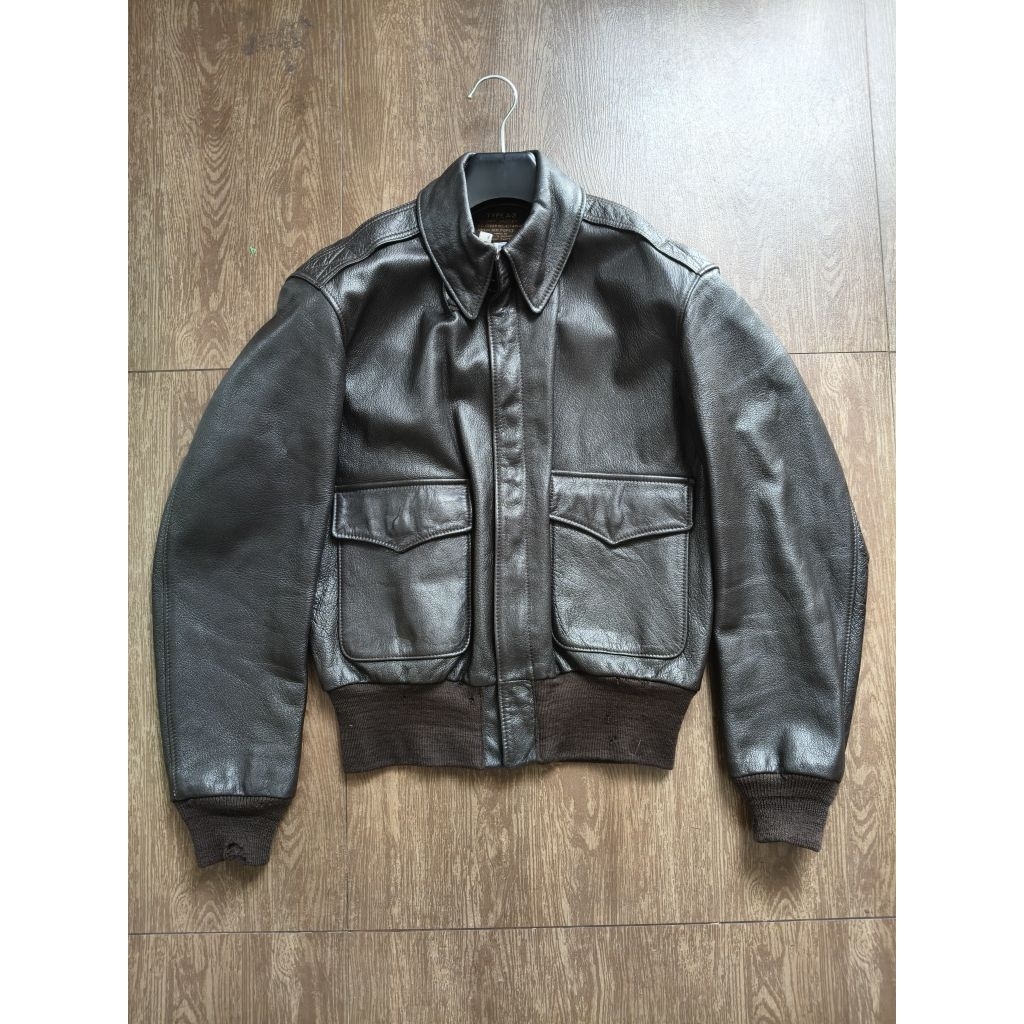 Vintage 60s Split S Aviation A2 Flight Jacket Scovill Zipper