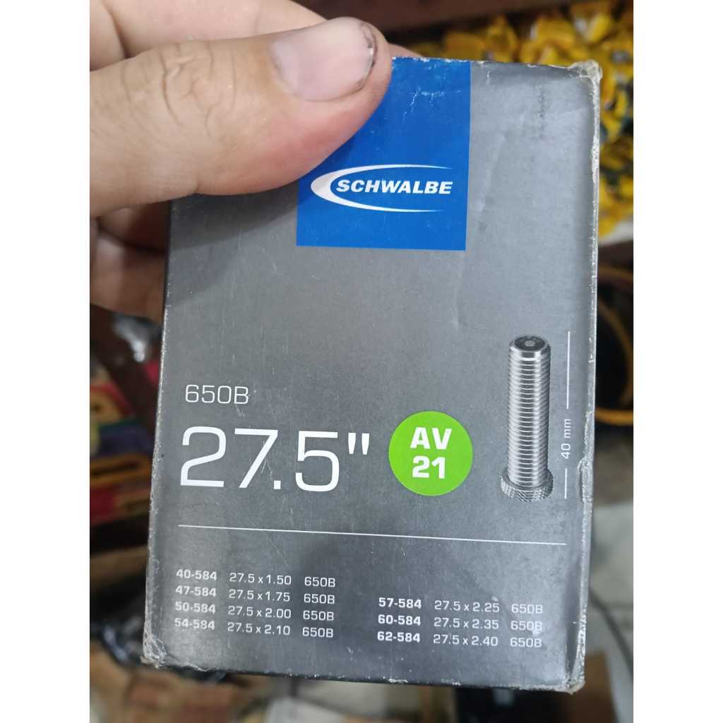 BAN DALAM SCHWALBE 27.5 X 1.50/2.40 AV 21MM DOP MOTOR
