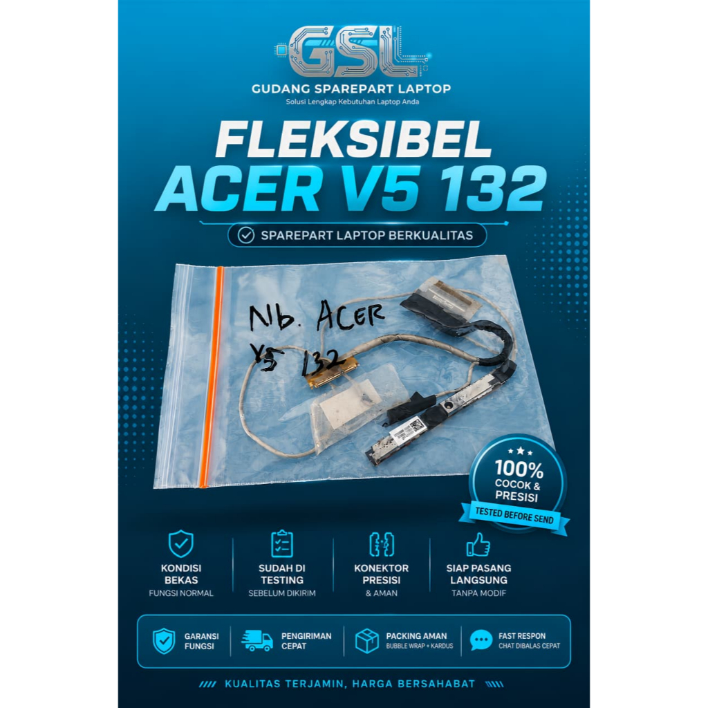 Kabel Flexi Flexible Lcd Laptop Acer V5 -132 V5 -132P