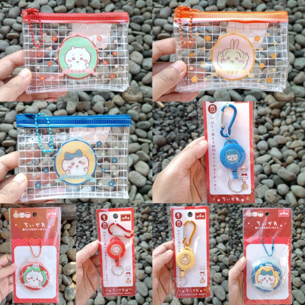 Seria Daiso Watts Japan Chiikawa Key Reel Bag Charm Mini Pouch