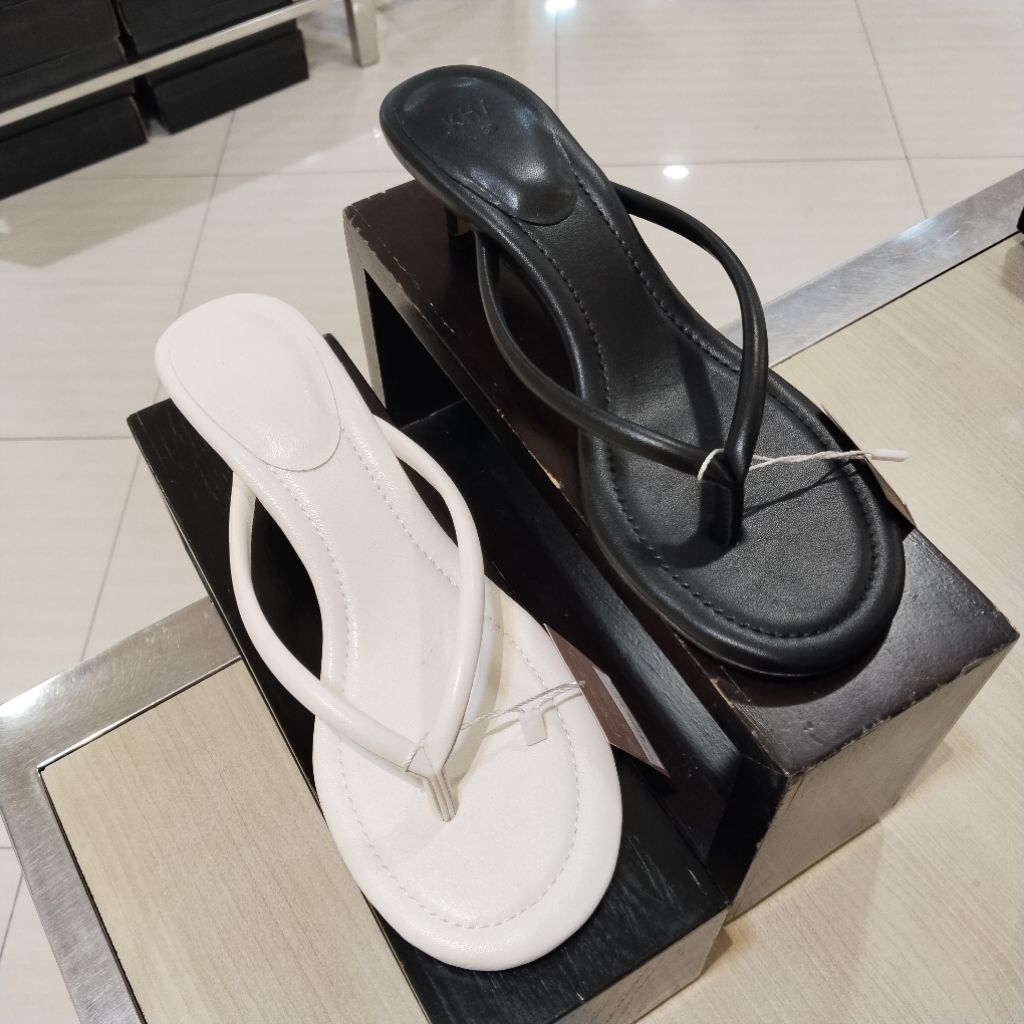 KHA sandal jepit wanita heels 4cm mewah