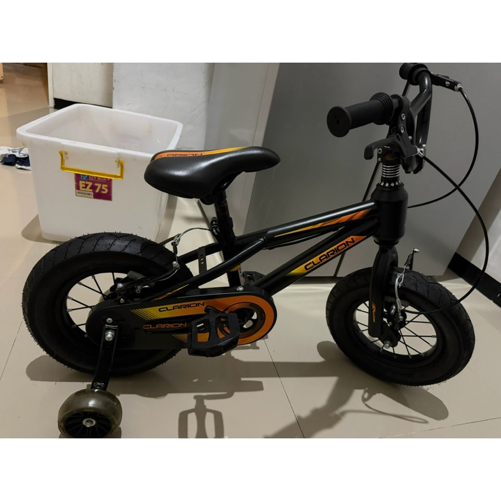 SEPEDA CLARION KIDS BICYCLE 9920 BLACK ORENGE