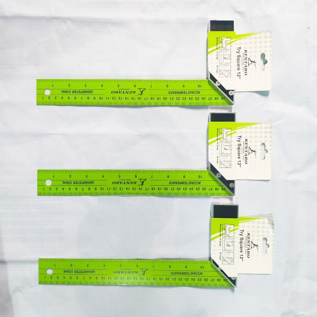Ecoliving_ Kentaro Siku Tukang 12 Inch Penggaris Siku Tukang Mistar Tukang Kentaro 100%Original