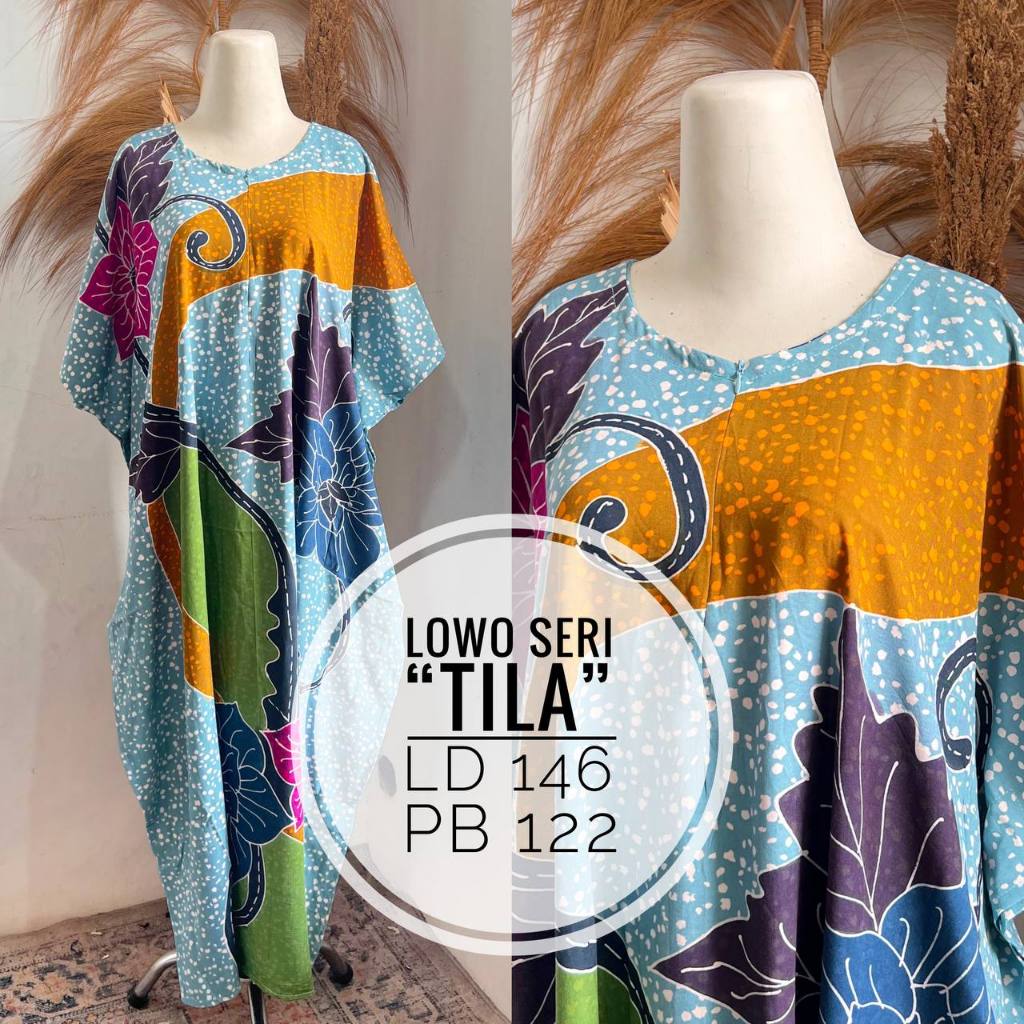 Lamoza Daster Lowo Batik TULIS Pekalongan Kalong Kelelawar Busui Resleting Depan Rayon Super Jumbo A