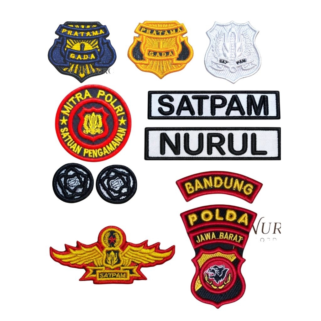 Atribut Satpam bordir timbul