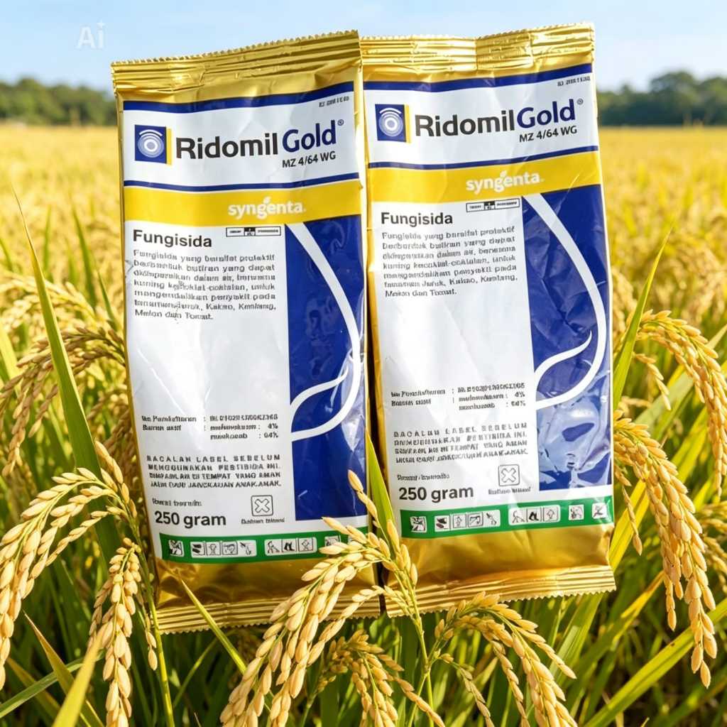 Fungisida Ridomil Gold 250 gr - Obat Antraknosa, Blendok, Busuk Buah & Daun 100% Asli
