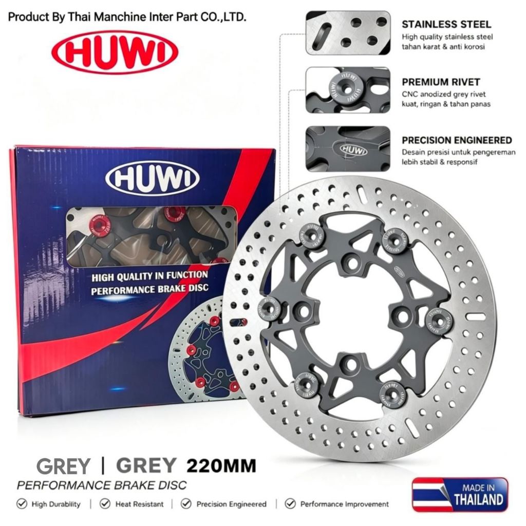 PROMO TERBARU Piringan depan HUWI Discbrake HUWI 220 mm Beat, Scoopy, Vario - Original HUWI