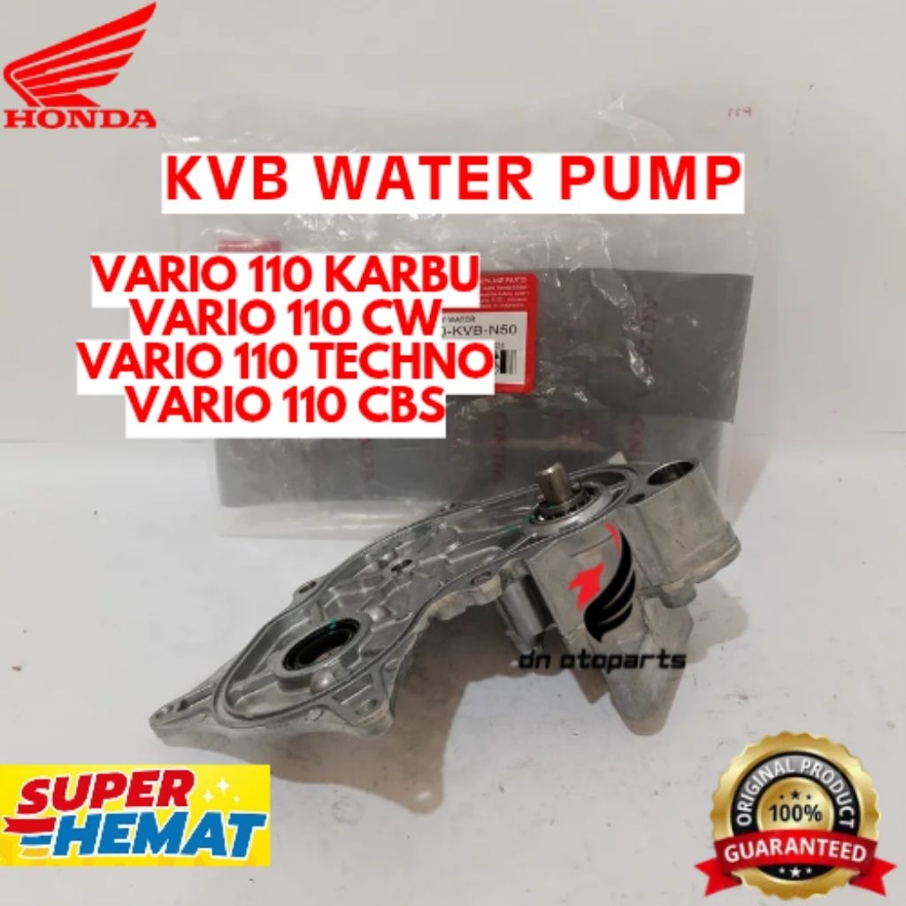 WATER PUMP ORIGINAL HONDA KODE KVB, WATER PUMP VARIO 110 KARBU, WATER PUMP VARIO 110 CW, WATER PUMP 