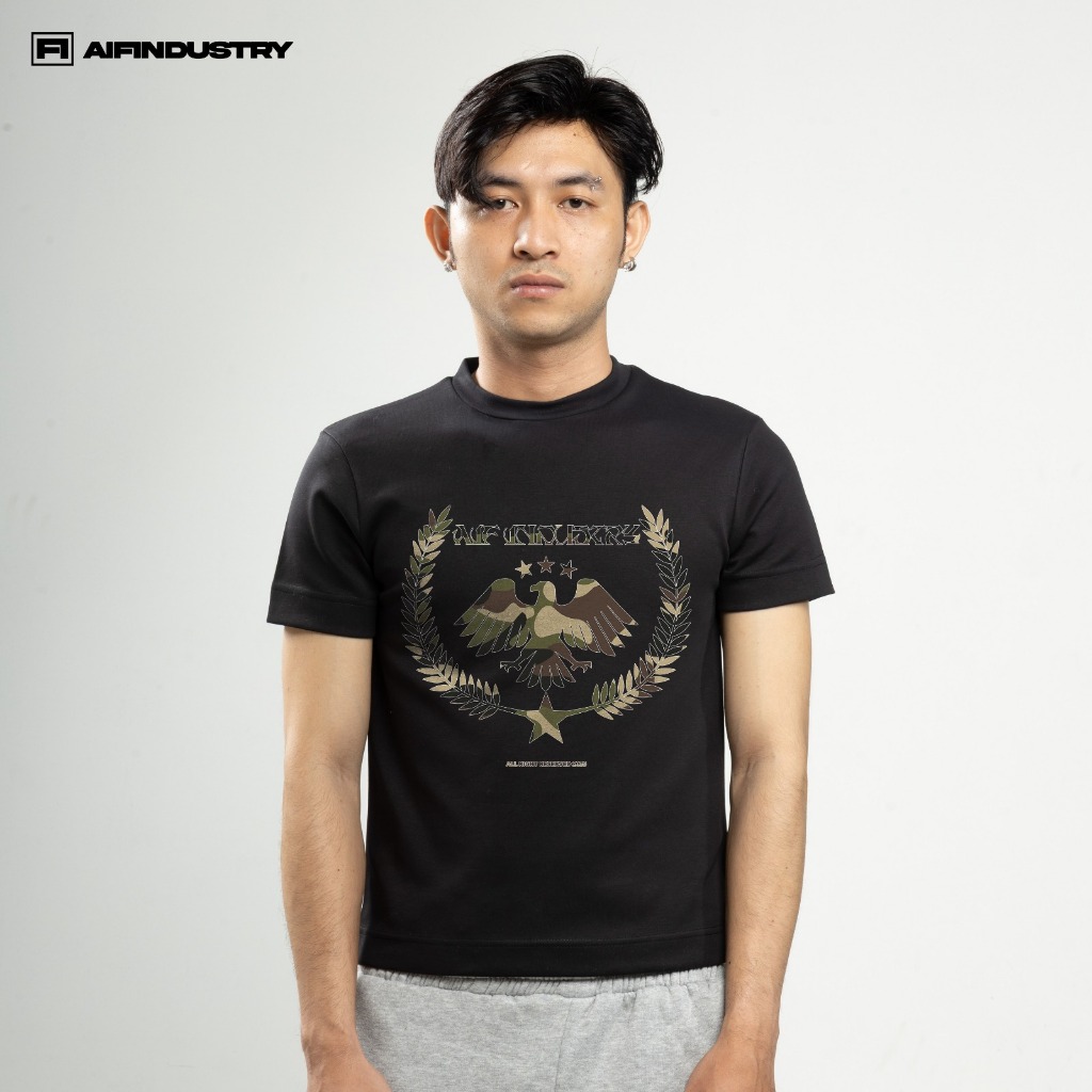 AIFindustry - Fitted Tee ''Army Eagle" Regular Fitted Tee