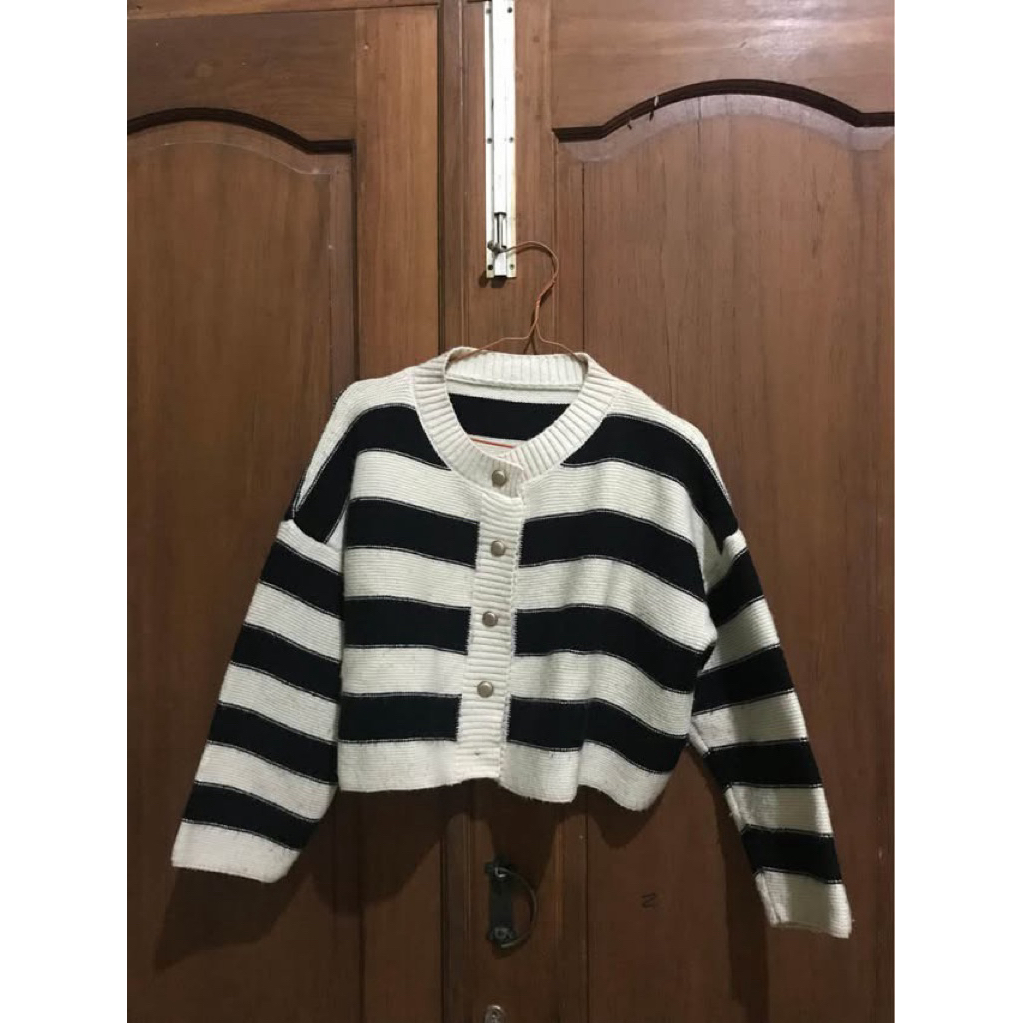 cardigan stripe preloved