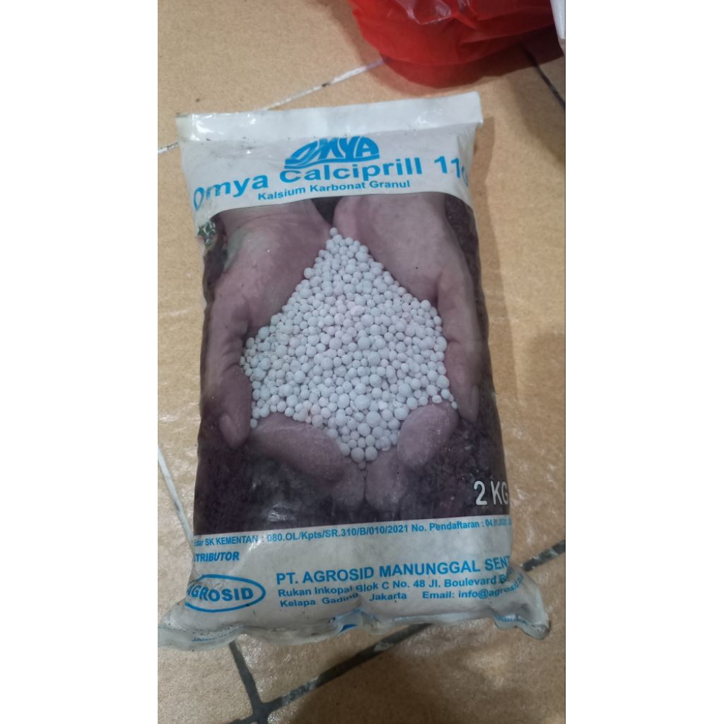 Pupuk Kalsium Karbonat Granulasi 2kg - Omya Calciprill 110 untuk Perbaikan Tanah