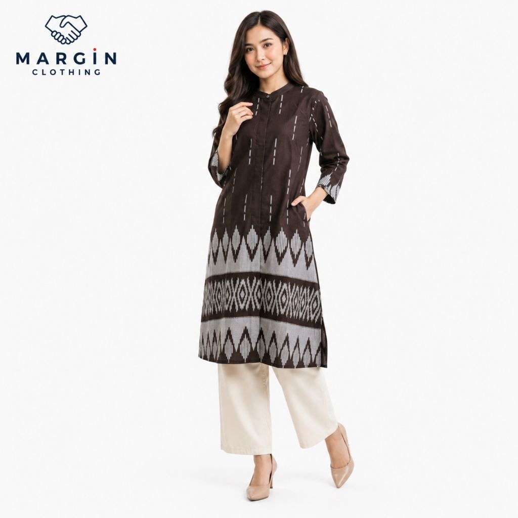 Tunik Batik Katun Wanita Jumbo Model Terbaru Elegan