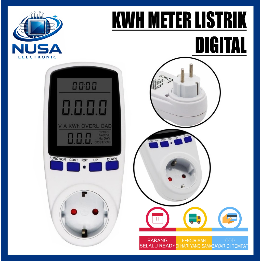 Watt Meter AC KWH Voltmeter Pengukur Power Daya Listrik Ukur Biaya PLN/Pengukur Listrik Kwh Digital