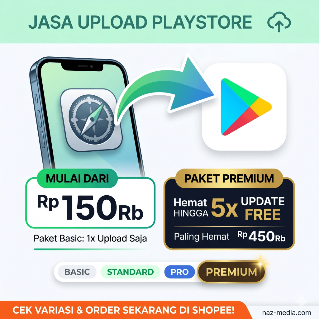 Jasa Upload Aplikasi Android ke Playstore - Tanpa Pengujian