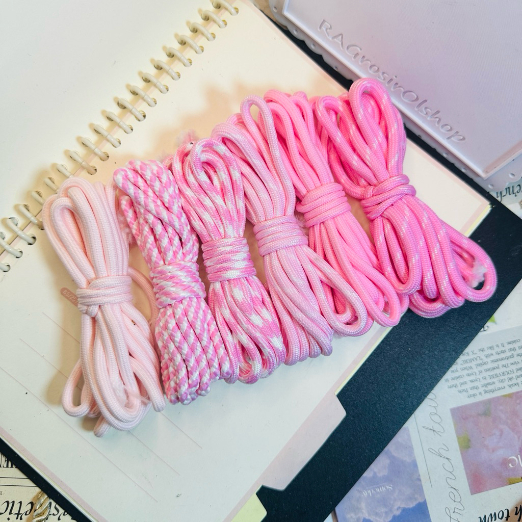 Tali Paracord 5mm Tali Strap Phone Tali Bahan DIY Tali paracord Polos & motif