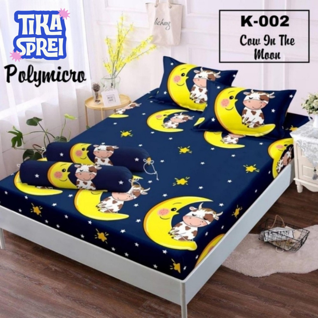 Sprei Homemade Karakter Uk 180 160 120 Motif Sapi Bulan Free Sargul Dan Sarban