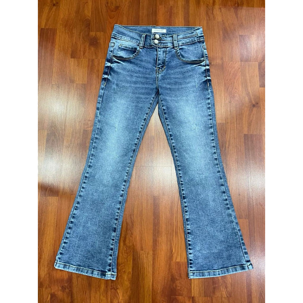 CUTBRAY JEANSLINE RIPPED JEANS-Celana Cutbray7/9 Bahan Jeans Stretch, Lenbut, Nyaman Dipakai Jeansli