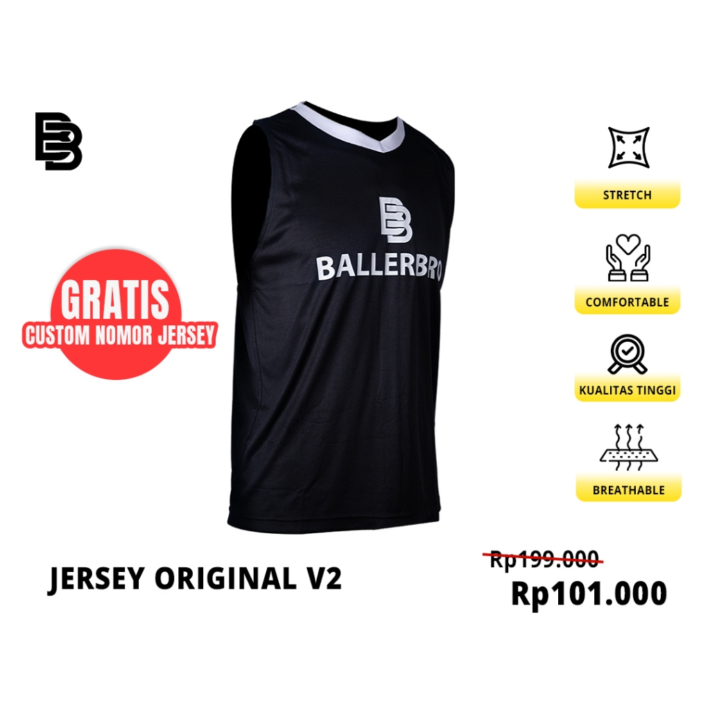 Jersey Basket V2 Ballerbro | Jersey Basket pria | Jersey Basket Wanita | Jersey Basket Cewek