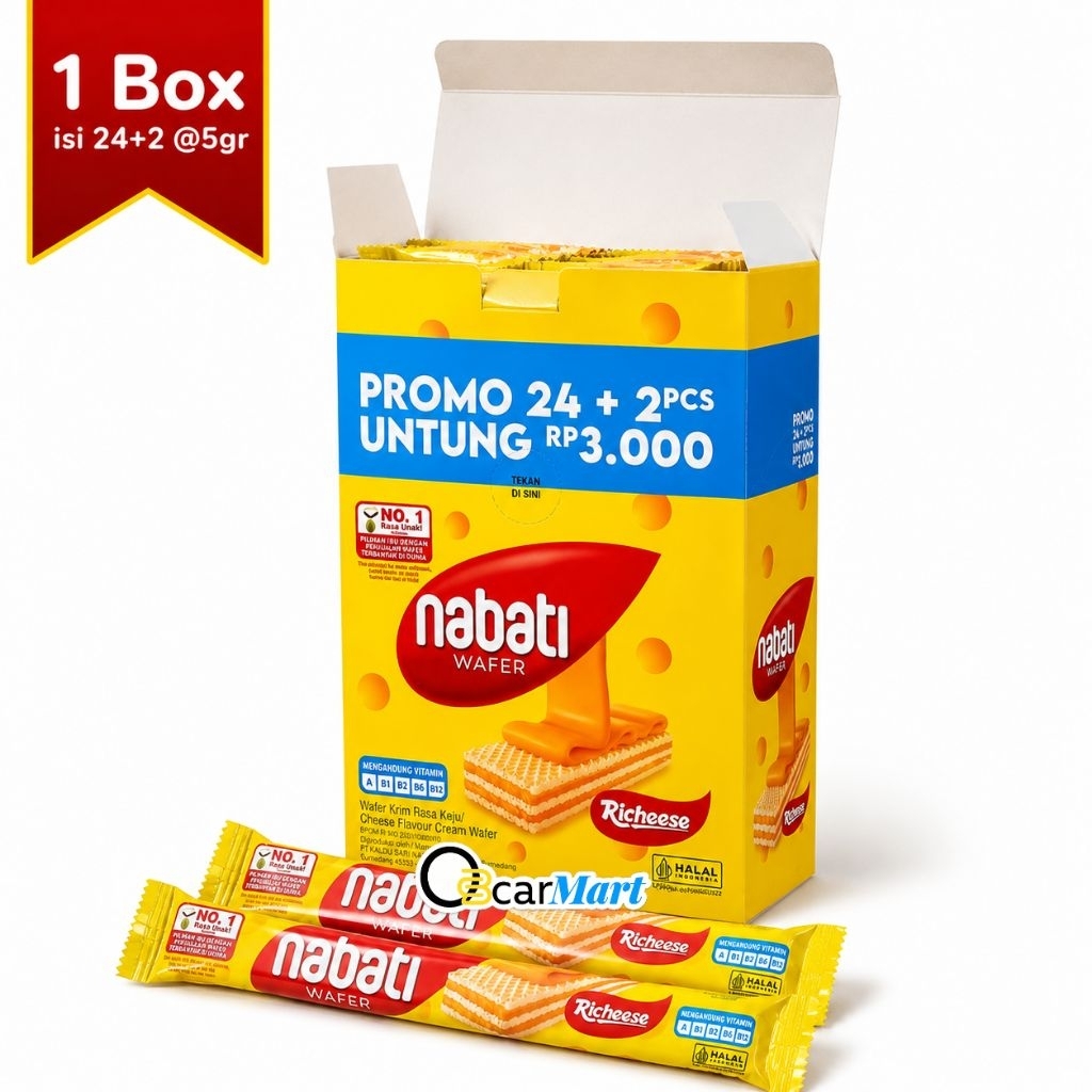 Wafer NABATI 1 Dus isi 24 + 2 Pcs Wafer 500an