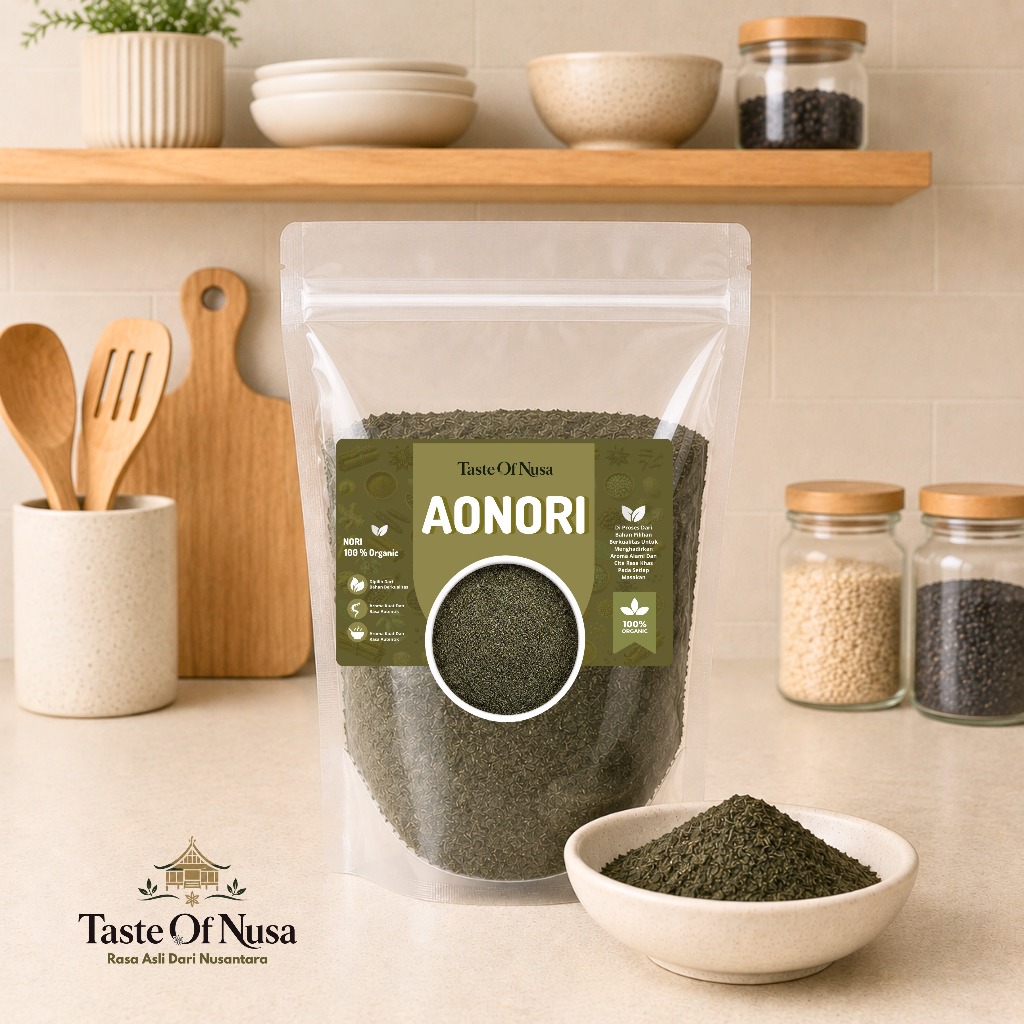 Aonori Bubuk 1 KG I Rumput Laut Import Grade A+ NORI BUBUK