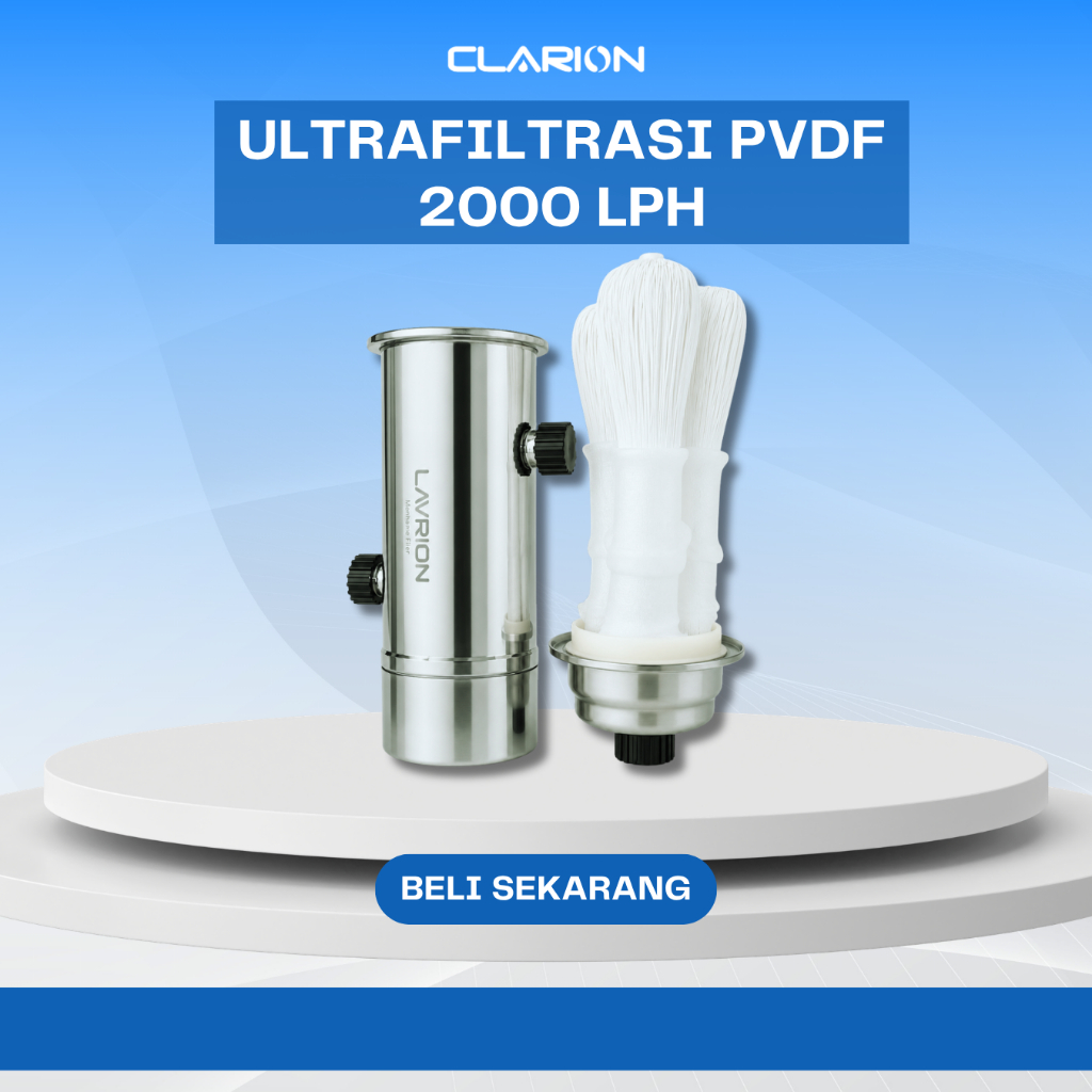 CLARION PVDF Prefilter 2000L Standing- Filter air Keruh,Filter air PDAM-Filter Air Rumah