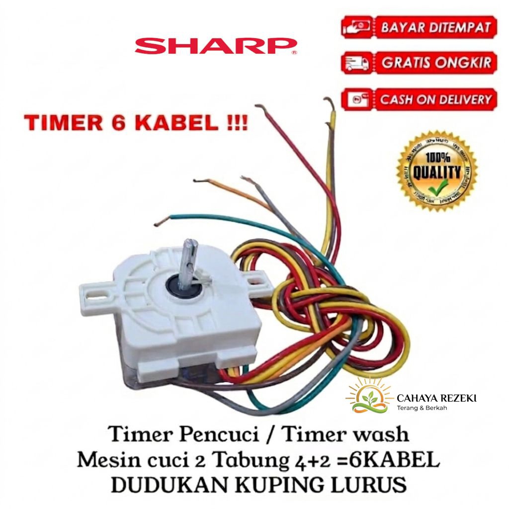 TIMER WASH TIMER PENCUCI 6 KABEL MESIN CUCI SHARP 2 TABUNG BERKWALITAS