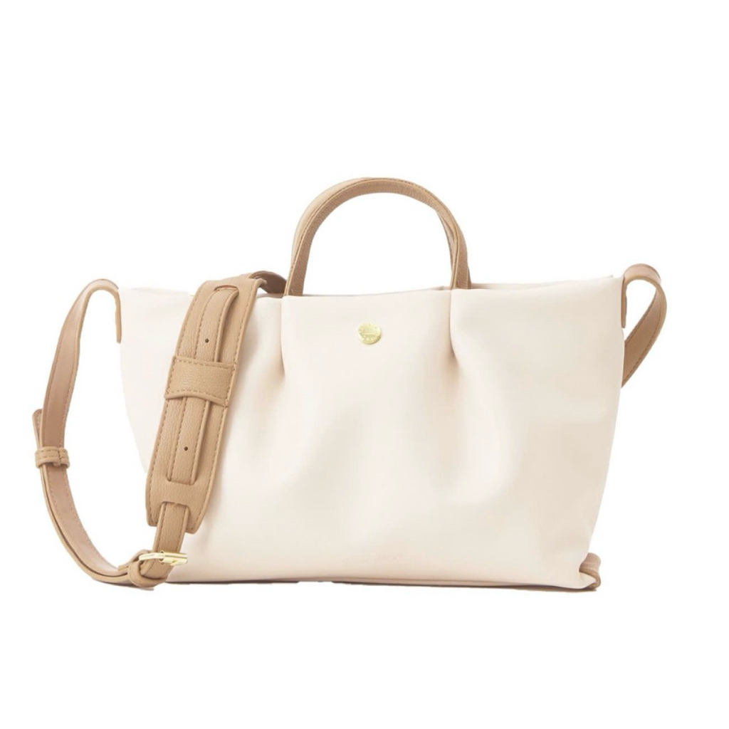 Legato Largo - Faux leather mini shoulder bag SMALL - IVORY