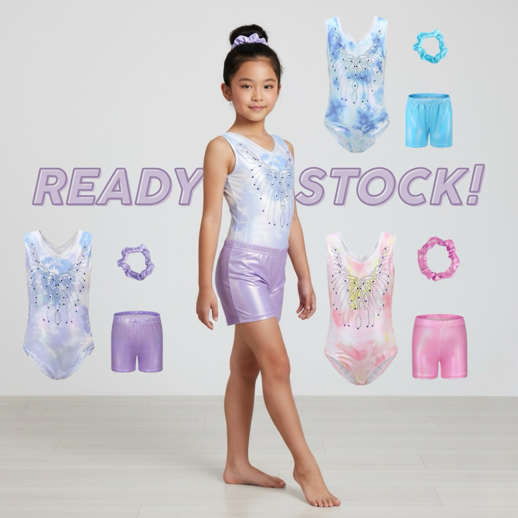 [READY STOCK] Tiny Queens SS-3 Gymnastic Leotard Anak Import/Baju Senam Gymnastic Anak Perempuan/Kid