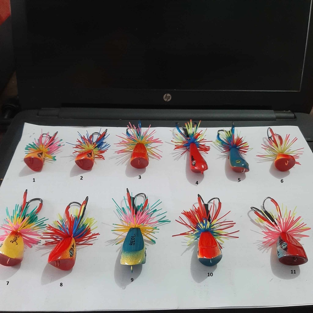 umpan pancing JAWS & GEOL untuk gabus, toman, dan lainnya. panjang -/+ 2.5 cm