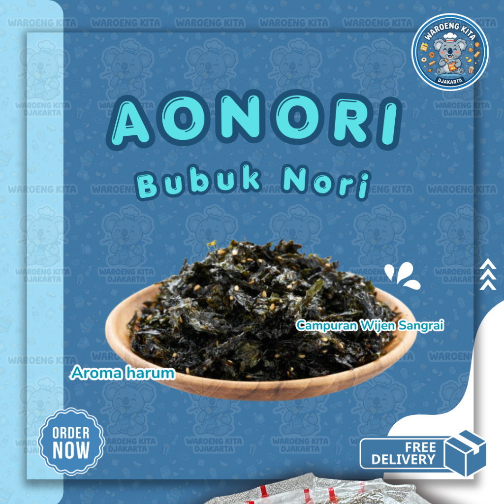 Anori Bubuk Nori - Powder Rumput Laut / Taburan Takoyaki / Seaweed - Aonori rumput laut