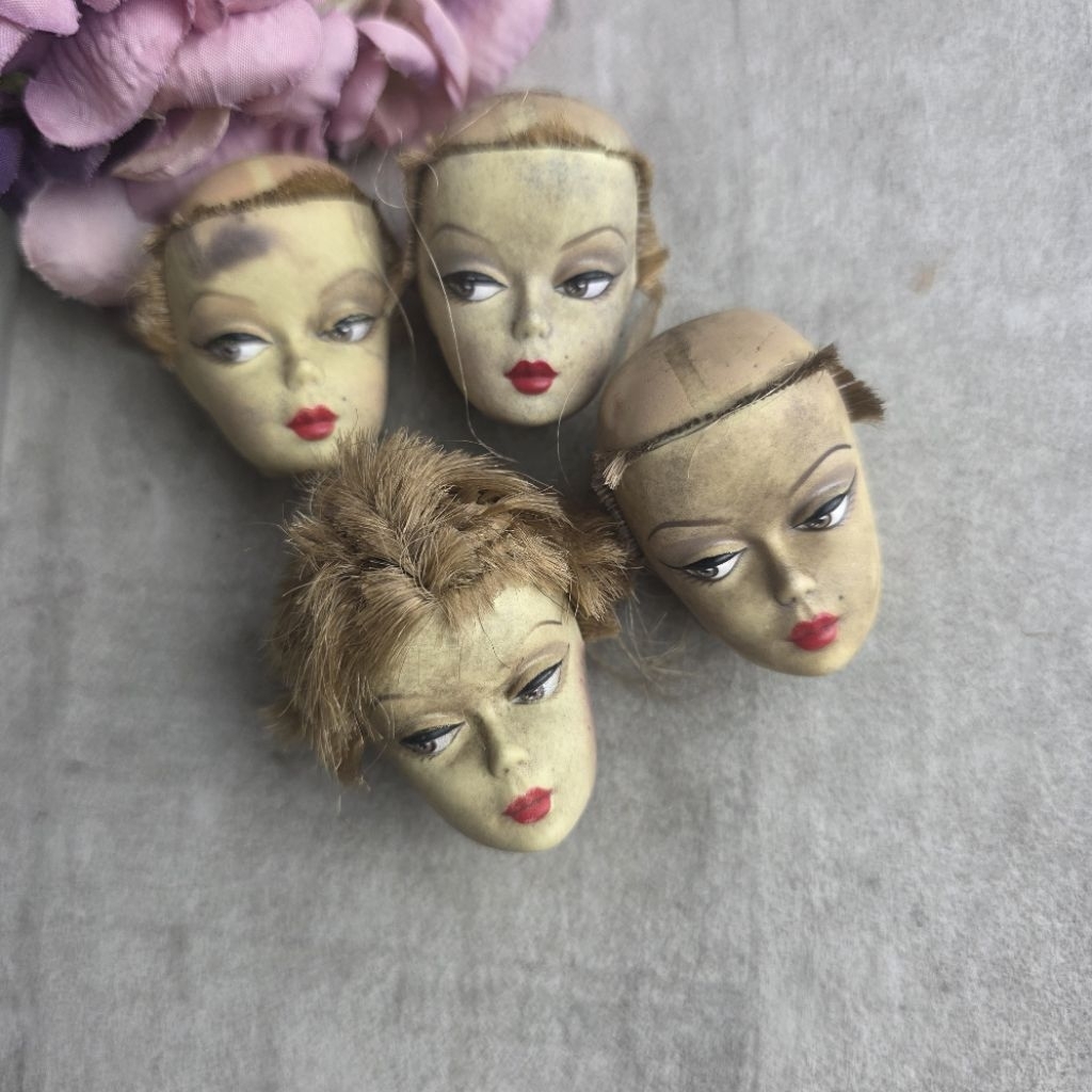 Kepala Barbie Silkstone Mattel red lips side eyes all varian