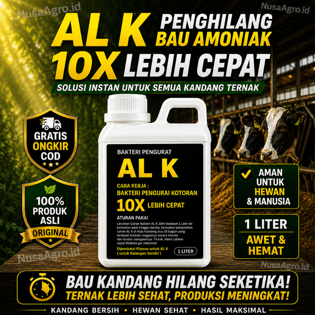 AL K - Penghilang Bau Amoniak 10X Lebih Cepat Bau Kandang Hilang Seketika
